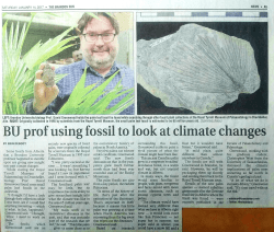 BU prof using fossil to look at climate changes
