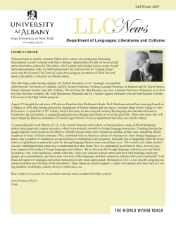 Department of Languages, Literatures and Cultures