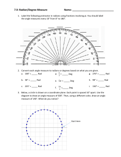 7.9: Radian/Degree Measure Name: