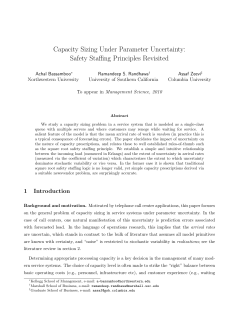 Capacity Sizing Under Parameter Uncertainty: Safety Staffing