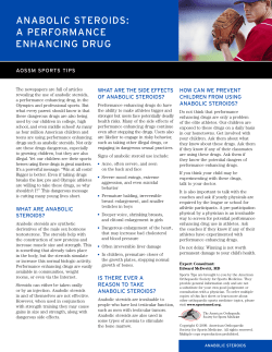 anabolic steroids: a performance enhancing drug
