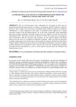 A COMPARATIVE ANALYSIS OF IN-VITRO FERTILIZATION FROM