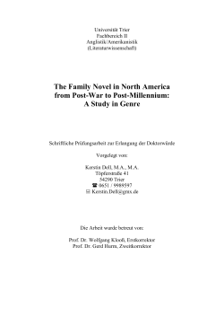 The Family Novel in North America from Post-War to Post