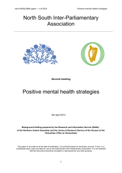 Positive mental health strategies