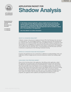 Shadow Analysis Application - San Francisco Planning Department
