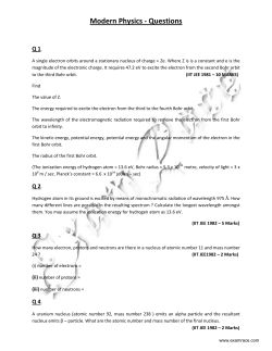Modern Physics - Questions