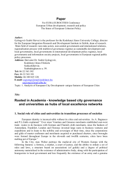 Paper - Kodol&aacute;nyi J&aacute;nos Főiskola