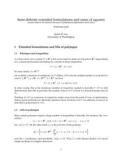 Bonn Lecture notes on extended formulations and lifts