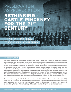 preservation as provocation rethinking castle pinckney for the 21st