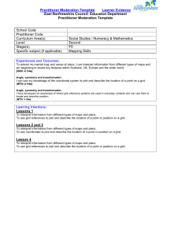 I can use my knowledge of the co-ordinate system to plot and