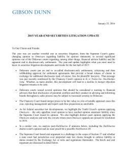 2015 Year-End Securities Litigation Update