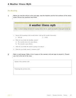 A weather illness myth