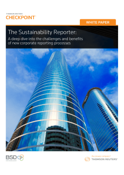The Sustainability Reporter