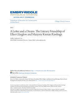 A Letter and a Dream - Scholarly Commons - Embry