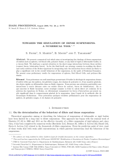 Towards the simulation of dense suspensions: a numerical tool