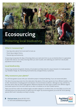 Biodiversity - Eco-sourcing