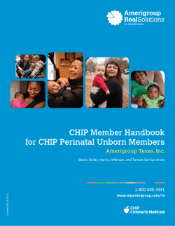 (CHIP) Member Handbook for Parinatal Unborn