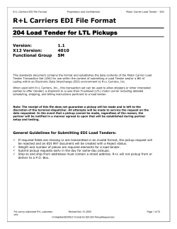 R+L Carriers EDI File Format