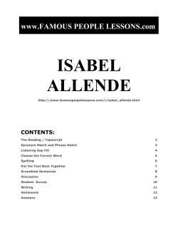 isabel allende - Famous People Lessons