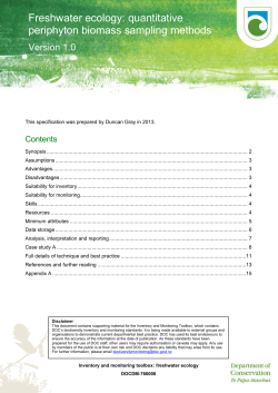 Quantitative periphyton monitoring in freshwater ecosystems