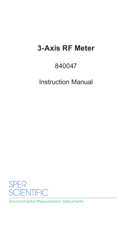 3-Axis RF Meter - Sper Scientific