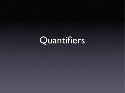 Quantifiers
