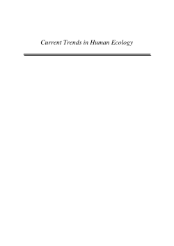 Current Trends in Human Ecology