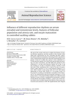 Influence of different reproductive rhythms on serum estradiol and