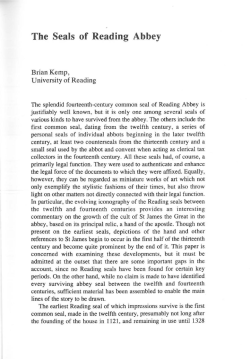 The Seals of Reading Abbey