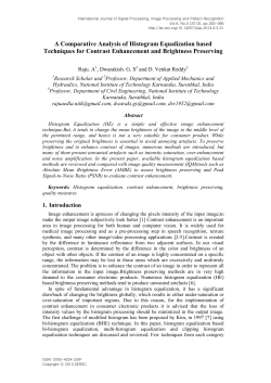 A Comparative Analysis of Histogram Equalization based
