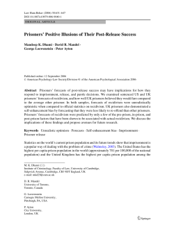 Prisoners` Positive Illusions of Their Post-Release Success