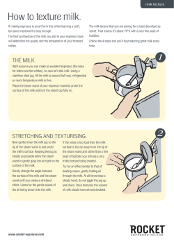 How to texture milk.