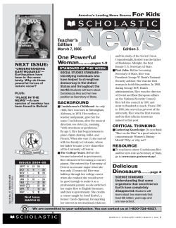 March 7 - Scholastic