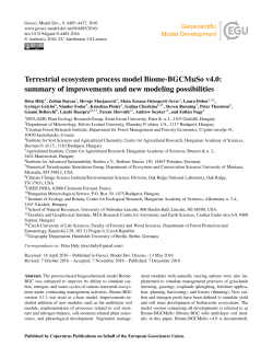 Terrestrial ecosystem process model Biome