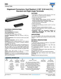 Edgeboard Connectors, Dual Readout, 0.100" (2.54 mm) C