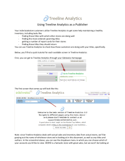 Using Treeline Analytics as a Publisher