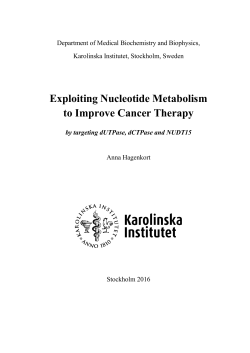 Exploiting Nucleotide Metabolism to Improve