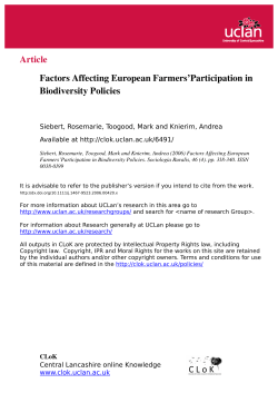 Article Factors Affecting European Farmers - CLoK