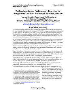 Technology-based Participatory Learning for Indigenous Children in