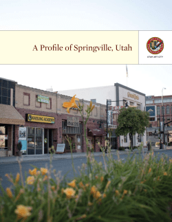 A Profile of Springville, Utah