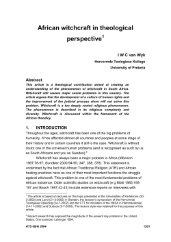African witchcraft in theological perspective