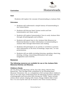 Homesteads - Jackson Hole Museum