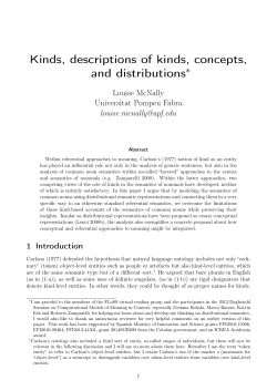 Kinds, descriptions of kinds, concepts, and distributions
