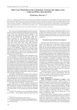 Holy Cross Mountains in the Caledonian, Variscan and Alpine cycles