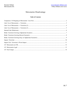Mercenaries (PMC) DA - DynastyDebate