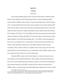 Appendix A Notation Word count: The structural modeling notation
