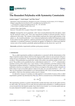 The Roundest Polyhedra with Symmetry Constraints