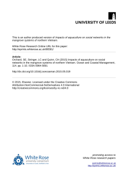 Impacts of aquaculture on social networks in the mangrove systems