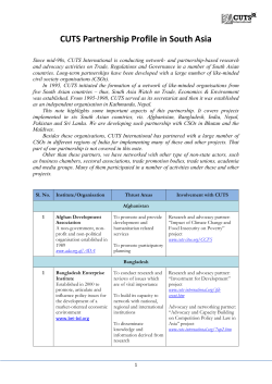 Partnership Profile-South Asia