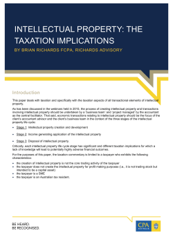 intellectual property: the taxation implications